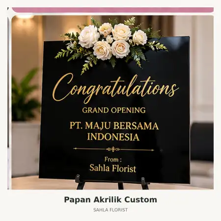 Papan Bunga Akrilik Andir Bandung